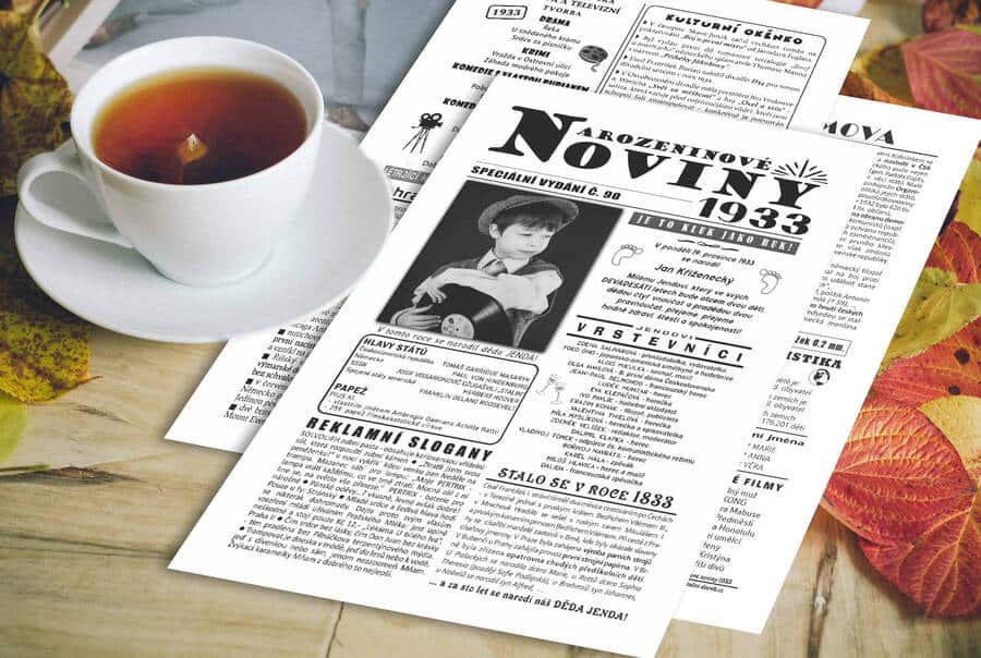 narozeninové noviny 1933