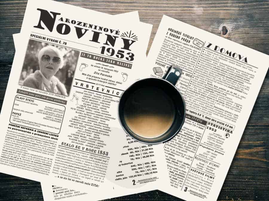 narozeninové noviny 1953