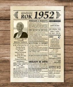 narozeninový plakát 1952