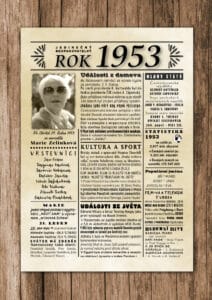 narozeninový plakát 1953