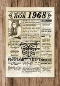 narozeninový plakát 1968