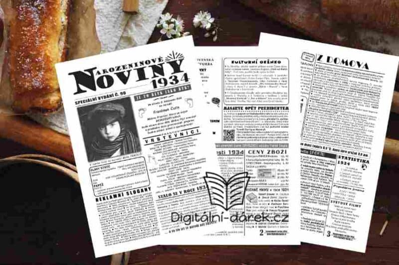 narozeninové noviny 1934