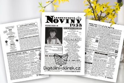 narozeninové noviny 1935 dárek k 90. narozeninám co se stalo v roce 1935