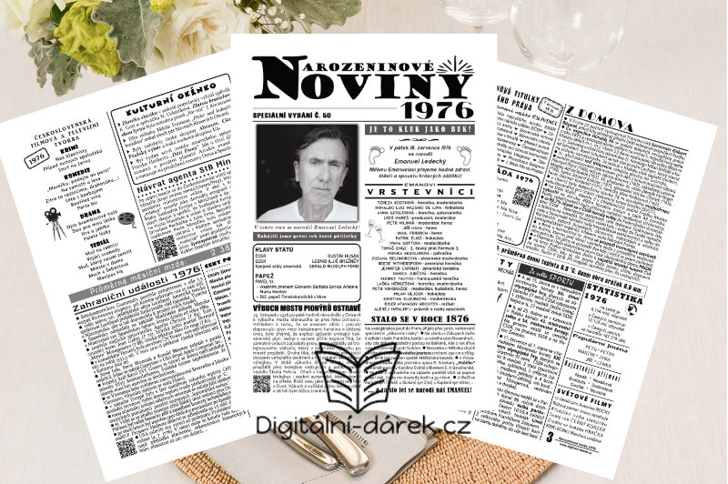 narozeninové noviny 1976 dárek k 50. narozeninám dárek k padesátinám