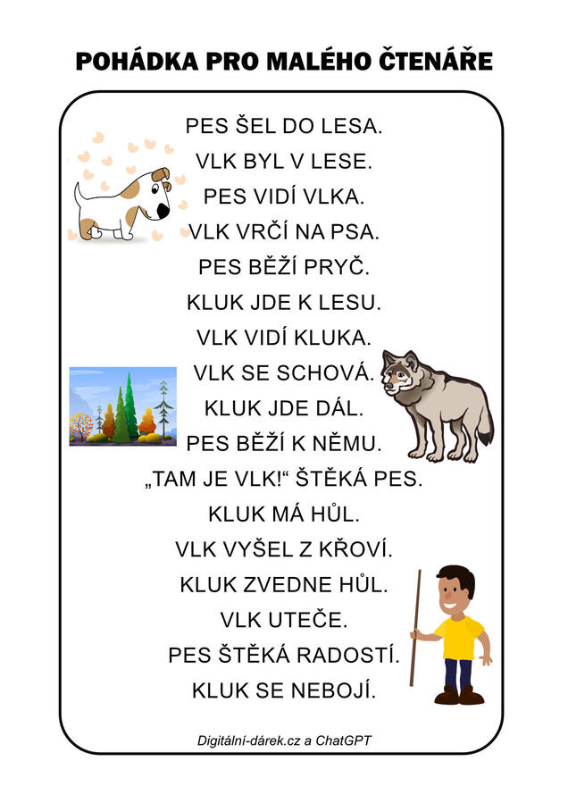 pohádka pro malého čtenáře