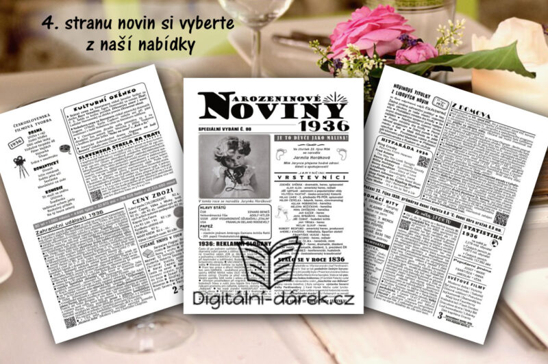 narozeninové noviny 1936 dárek k 90. narozeninám