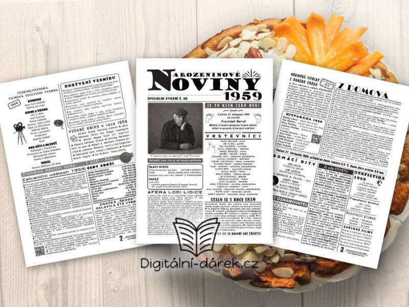 narozeninové noviny 1959