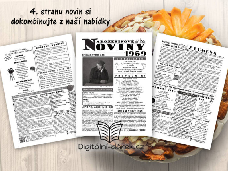 narozeninové noviny 1959