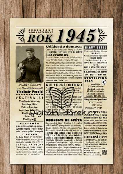 narozeninový plakát 1945