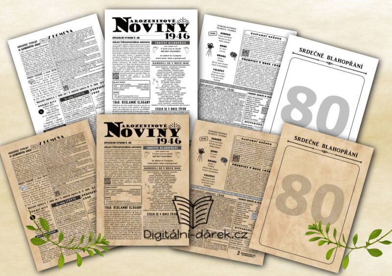 narozeninové noviny 1946 ihned ke stažení