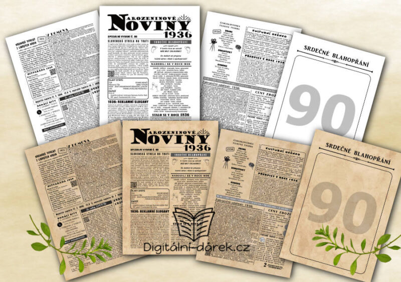 narozeninové noviny 1936 ihned ke stažení