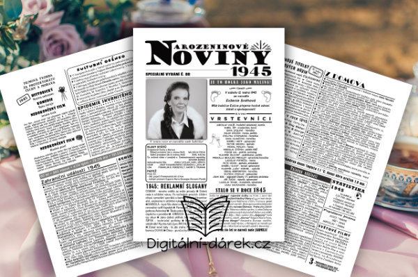 narozeninové noviny 1945