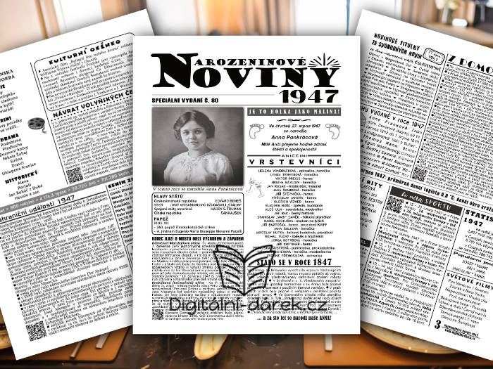 narozeninové noviny 1947