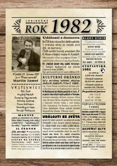 narozeninový plakát 1982