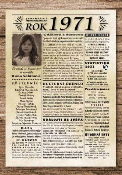 narozeninový plakát 1971