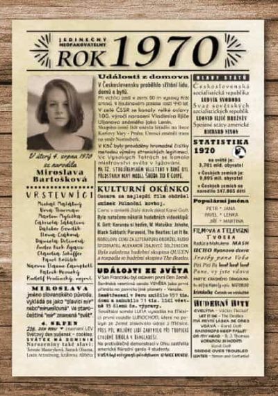 narozeninový plakát 1970
