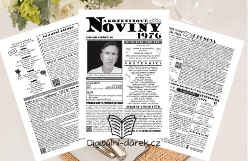 narozeninové noviny 1976 dárek k 50. narozeninám dárek k padesátinám